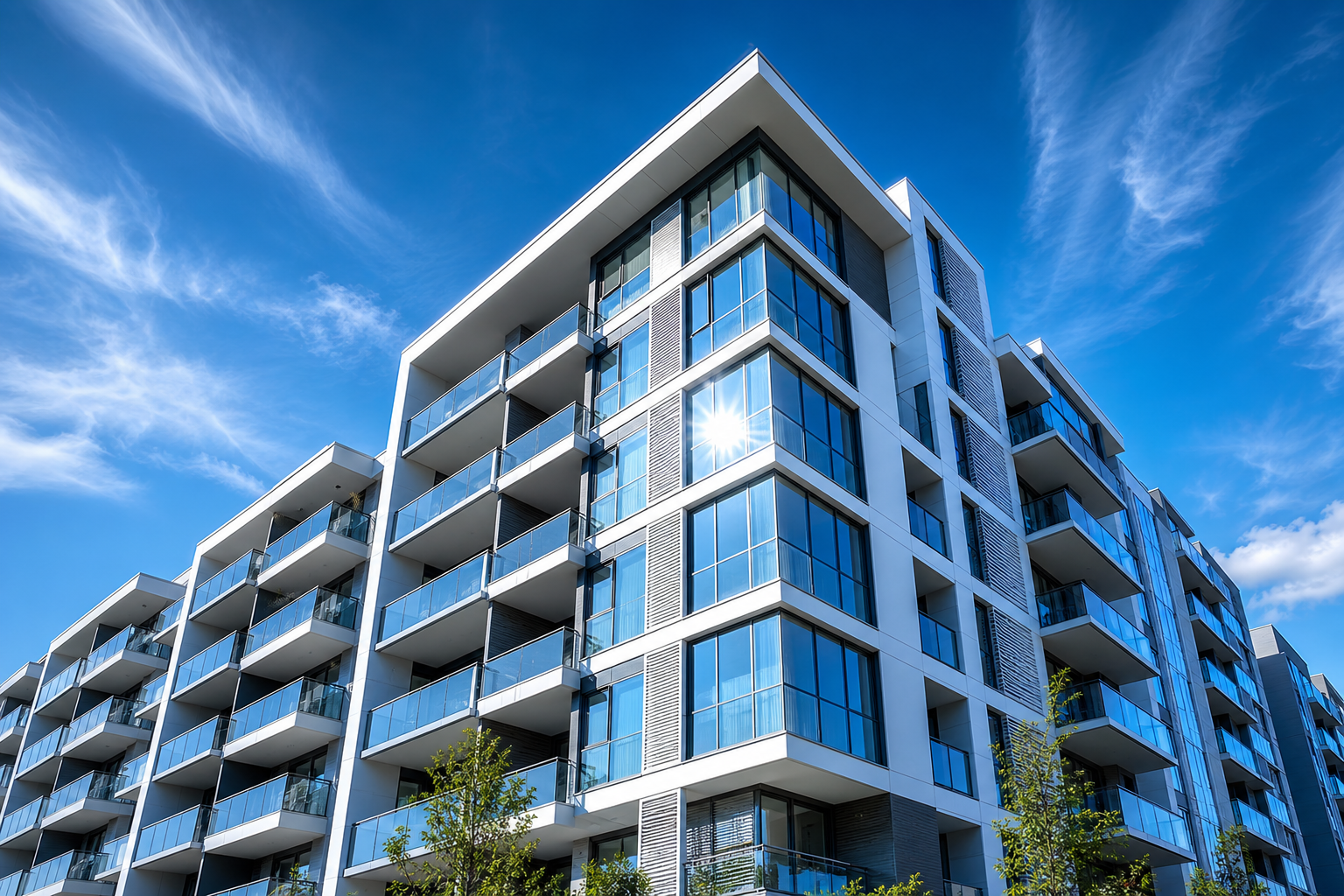 Modern apartment building